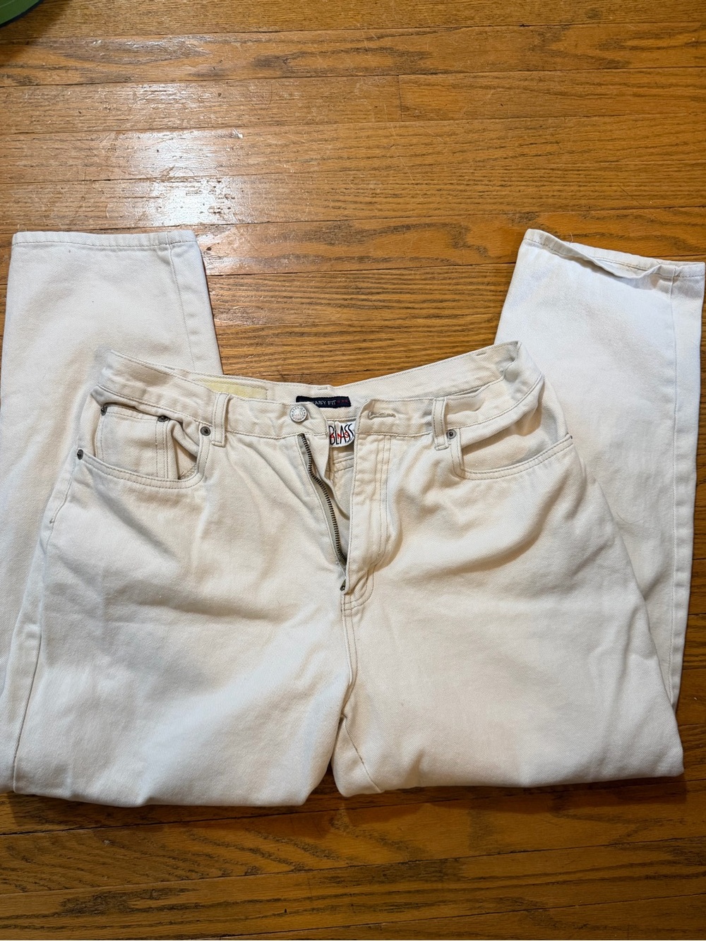 Vintage Light Cream Jeans - Classic 5-Pocket Style